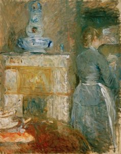 ダイニングルームで 作： Berthe Morisot